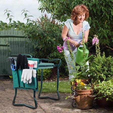 COCO Garden Pouches for Kneeler - 2 Pack Outdoor Gardening Stool Pouch, Workseat Storage Tote Hanging Organizer, Heavy-Duty 600D Oxford Cloth Tool Bag