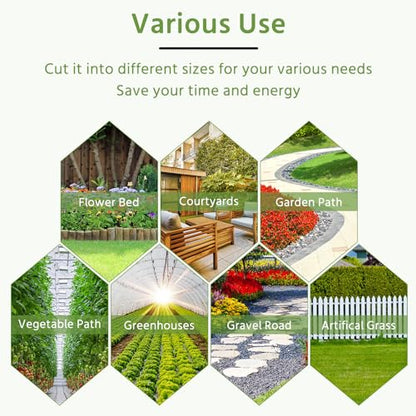 Pattiumo Weed Barrier Fabric 3x180FT Landscape Fabric 3.2oz Weed Barrier Fabric Heavy Duty for Landscaping Fabric Garden Fabric Weed Barrier Weed Blocker Garden Bed Cover, Commercial Driveway - size: 3X180 FT