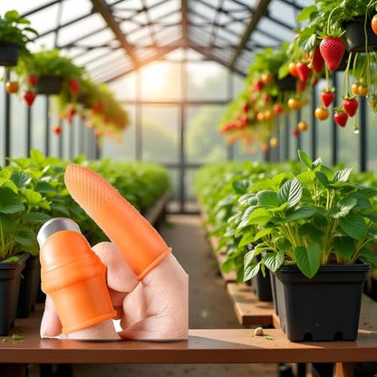 Fruit and Vegetable Picking Potted Garden Silicone Thumb Cutter Set, Separator Finger Plant Tool, Fruit and Vegetable Picking Potted Plants Trim Thumb Hand Tools