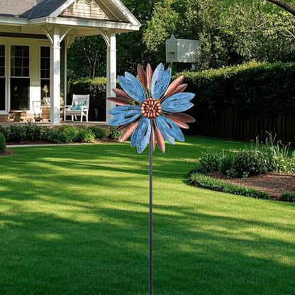 Wind Spinners Outdoor, Metal Kinetic Wind Sculpture Windmill Garden Decor - size: 4.26 ft