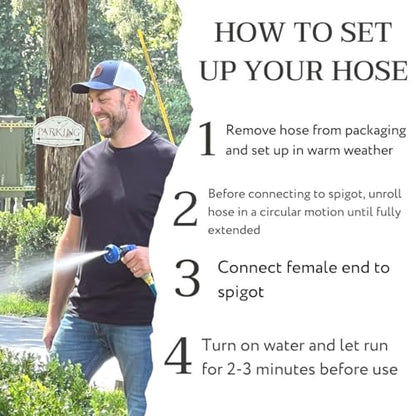 Flexon Supreme Duty 5/8" x 50-Foot Heavy-Duty Garden Hose – Kink-Resistant, High Burst Strength, Crush-Proof Brass Fittings, Ideal for Landscaping and Job Sites - size: 50 FT