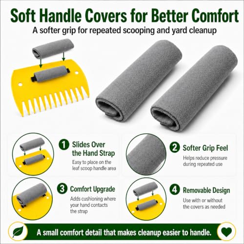 Leaf Scoops Hand Rakes, Leaf Claws & Leaf Grabbers for Yard Work with Adult & Kids Garden Gloves, Soft Handle Covers, Family Yard Cleanup Kit for Leaves and Grass Clippings - style: Family Version