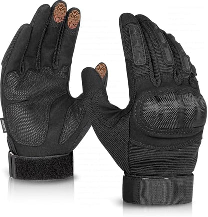 Motorcycle Tactical Gloves Men Women with Knuckle Protection Touchscreen - size: Small