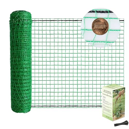 POYEE Deer Fence Netting 4x100ft Plastic Mesh Netting for Garden Protection - color: Green, size: 4x100ft