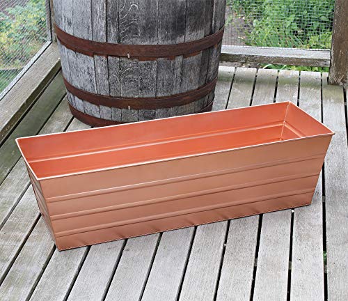 Achla Designs C-21C Plated Flower Box, Window Flowerbox Planter, Large, Copper - color: Copper, size: Large