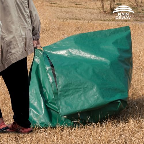 RAINDEWAY 6x6 Feet Leaf Tarp with Handles 10 Mil Waterproof Tarp for Leaves - size: 6x6 Feet-Finished Size