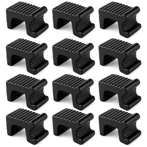 LemonRoad 12 Set Terra Cotta Cement Pot Feet for Outdoor Planters,Black - color: Black