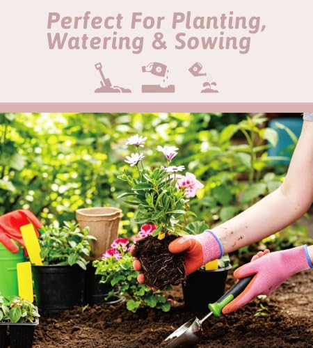 3 Pairs Gardening Gloves for Women, Breathable, Grip Coated - size: Small (Pack of 3)