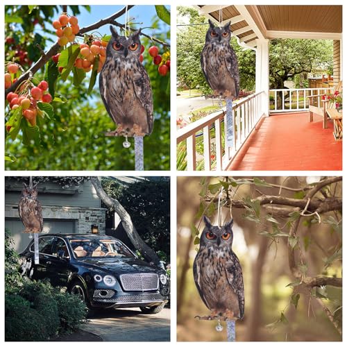 5PCS Flat Fake Owl to Scare Pigeon Woodpecker - color: Brown Owl 5pcs