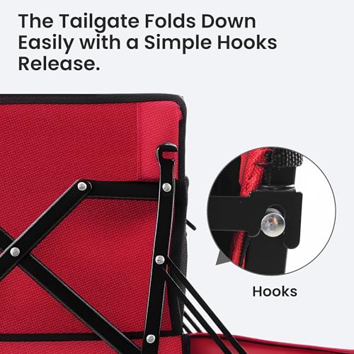 MAZING Collapsible Foldable Wagon with Tailgate Extended, 300lbs Heavy Duty Portable Lightweigh Utility Folding Wagon Cart for Grocery, Camping, Garden, Fishing