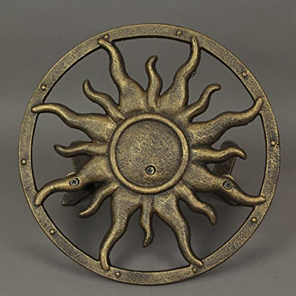 Zeckos Garden Hose Holder Sun 11.5 Inch Cast Iron Bronze - color: Sun - Bronze