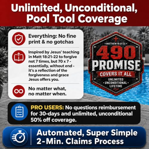ProTuff 490 Promise 17.5in Pro Pool Silt Net, Fine Mesh, Cloudy Water - size: PRO 17" Silt, style: PRO – Lifetime