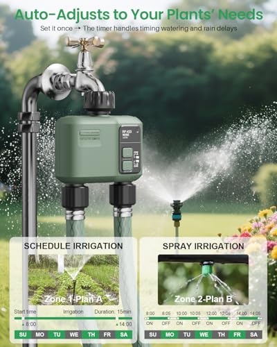 WiFi Water Timer 2 Zone for Garden Hose - size: 2 Outlet
