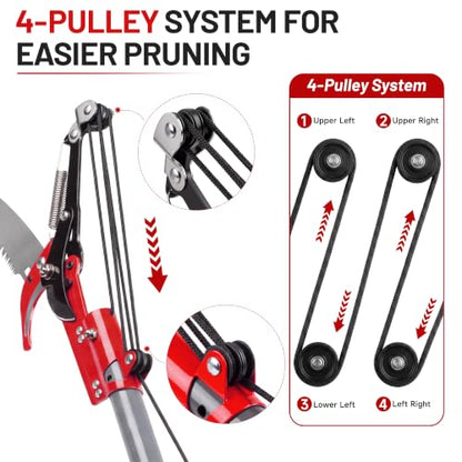 Suchtale 14FT Pole Tree Pruner for High Branch Trimming with Saw - size: 14FT