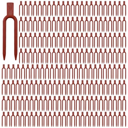 KVZVK 200 Pcs Strawberry Fixing Support Pins Plastic Plant Clips,U-Shaped Garden Anchor Clips for Plant Cuttings and Runners Rooting