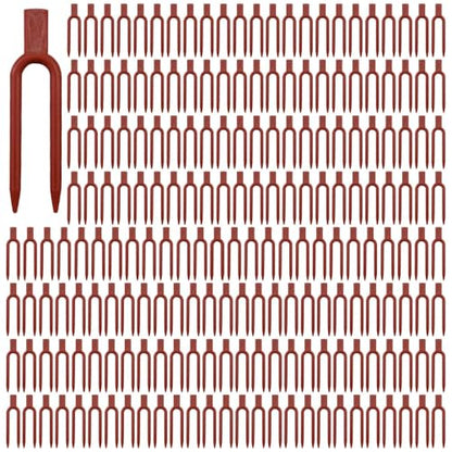 KVZVK 200 Pcs Strawberry Fixing Support Pins Plastic Plant Clips,U-Shaped Garden Anchor Clips for Plant Cuttings and Runners Rooting