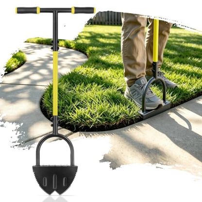 Jardineer Manual Edger Lawn Tool, Half Moon Saw Tooth Lawn Edger