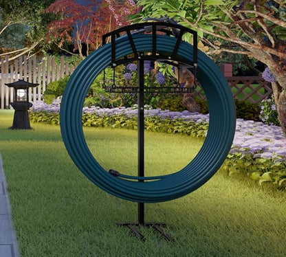 Fire Beauty Freestanding Steel Garden Hose Holder for Yard Lawn Outdoor - style: Noble design