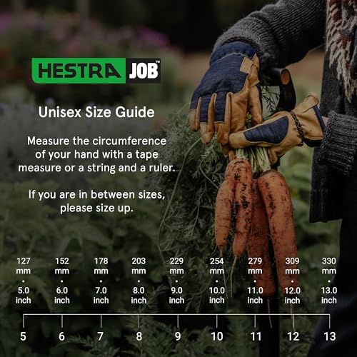 Hestra Job Garden Latex Protective Gardening Gloves | Close-Fitting Sustainable Yarn Gloves for Planting, Weeding and Gardening - Light Green - 7 - color: Light Green, size: 7
