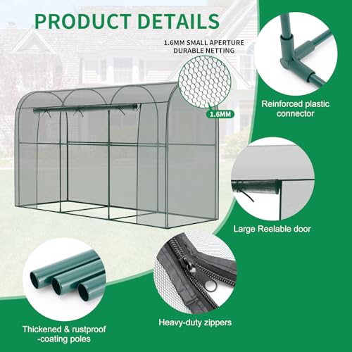 SUNYRISY Garden Plant Netting Crop Cage for Garden Raised Bed