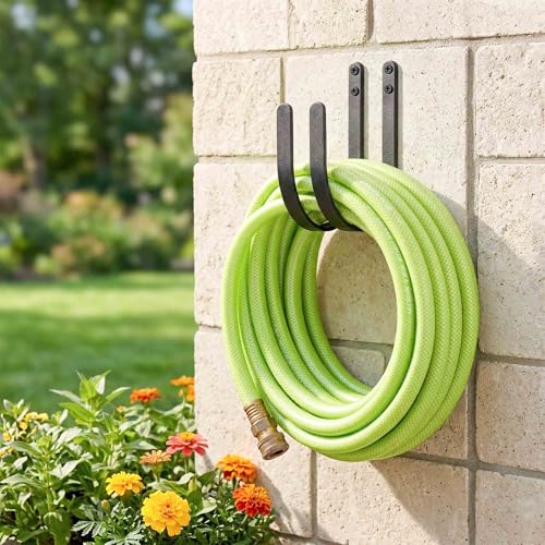 Hose Holders Wall Mount: 2Pcs Heavy-Duty Metal Garden Hose Hanger Outside - color: B-2PCS