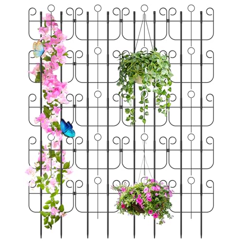 Trellis for Climbing Plants Outdoor, Expandable Heavy-Duty Metal Trellis for Raised Bed Plants, Flowers Vine Ivy, Sturdy Houseplant Pothos Plant Climber Support - size: 20 Pack-16.9in(H)x12.5in(L)
