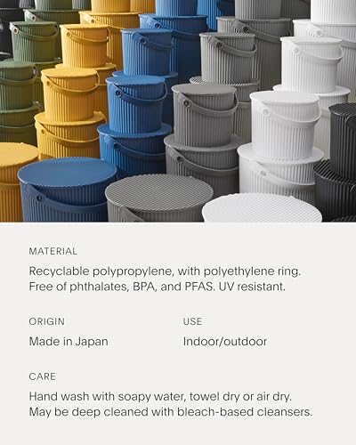 Hachiman Micro Bucket, 0.18 Gallon Heavy Duty Bucket with Lid & Handle - color: Navy, size: Micro