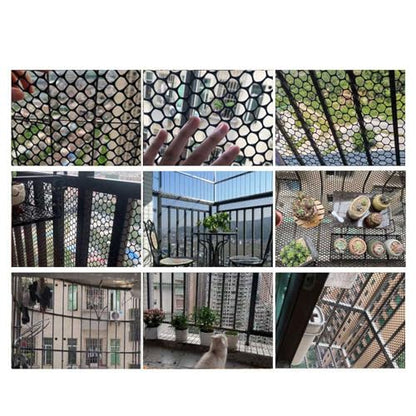 Plastic Mesh Fence Roll 15.7" x32.9', Heavy Duty Chicken Wire Barrier for Chicken Coop & Garden Fencing, Animal Enclosure (Dogs/Rabbits), No Tools Needed Easy Install (Black)