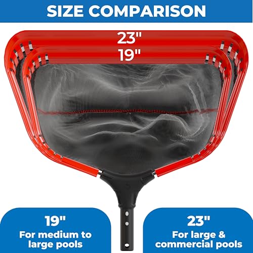 ProTuff 490 Promise 19.5in Pro Pool Leaf Rake Net, Deep Bag Skimmer - size: PRO 19" Leaf, style: PRO – Lifetime
