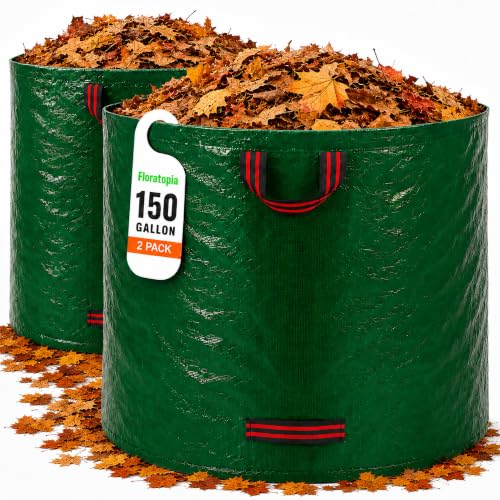150 Gal Oversized Reusable Yard Waste Bags, 2-Pack, Leaf and Lawn Cleanup - size: 150 Gal