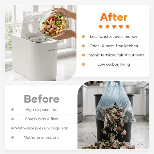 5L Electric Composter for Kitchen,2026 Smart Large Countertop Compost Bin - size: 5L