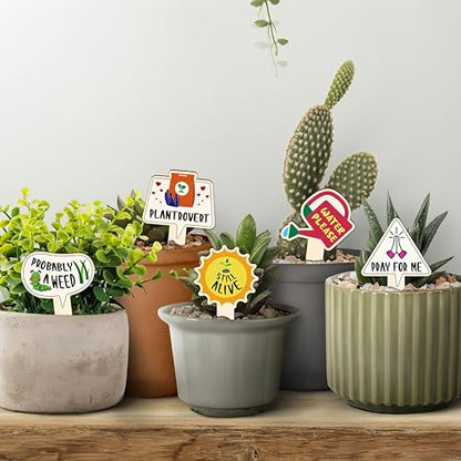Plant Labels for Outdoor Garden Waterproof, 17 Pack Garden Sign - color: Funny