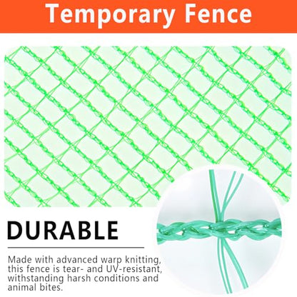 POYEE 5x65ft Garden Fence Temporary Fence, Plastic Mesh Fence Safety Fence - color: Green, size: 5x65ft