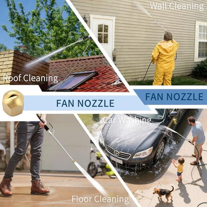 39'' High Pressure Washer Hose Attachment Jet Nozzle Sprayer Wand - color: Black-Extend