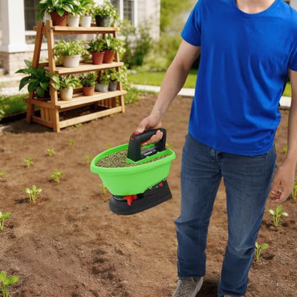 Handheld Electric Spreader, Seed Fertilizer Spreader for Garden Lawn