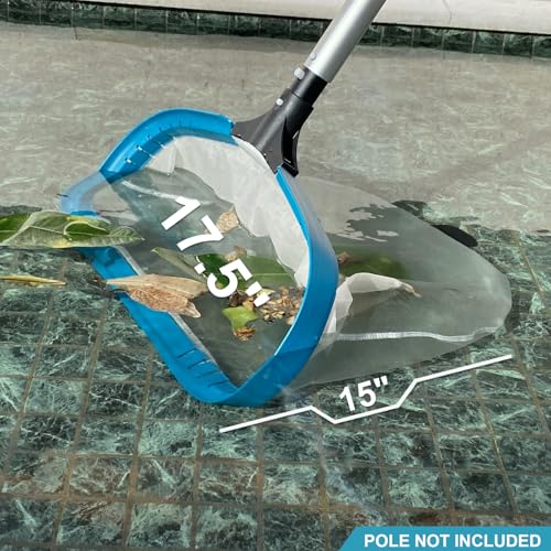 POOLWHALE 17.5" Ultra Fine Mesh Pool Pollen & Sand Skimmer Rake Net - size: 17.5"