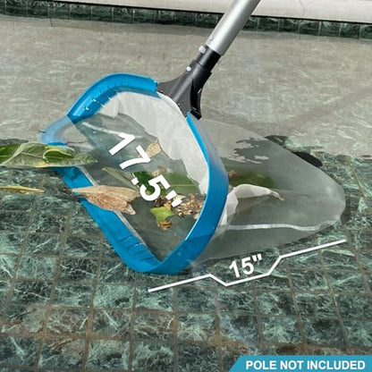 POOLWHALE 17.5" Ultra Fine Mesh Pool Pollen & Sand Skimmer Rake Net - size: 17.5"
