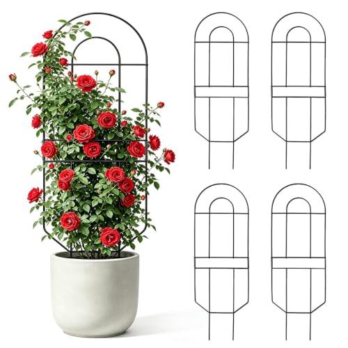 Metal Trellis for Potted Plants 30 Inch，Tall Plant Support for Indoor & Outdoor Use Modern Decorative Garden Trellis for Climbing Plants, 4 Pack - size: 30 Inch 4 pack