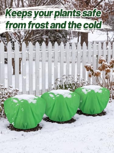 3Pcs 19.6x39.3" 70GSM Thick Plant Covers Freeze Protection for Winter Shrub - size: 19.6in x 39.3in