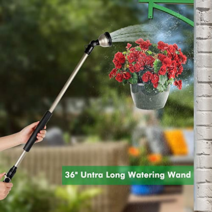 RESTMO 36” Watering Wand for Garden Hose, Heavy Duty Hose Nozzle Sprayer - color: Bronze