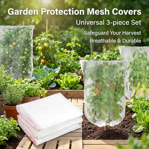 Sukh Bird Netting for Garden Protection - 3 PCS Blueberry Bush Netting, 2.3 x 3.3 FT