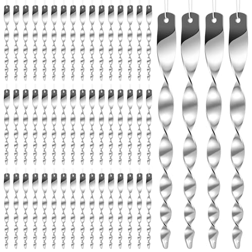 48 Pcs Woodpecker Bird Deterrent for House Outside, Silver Hanging Streamer