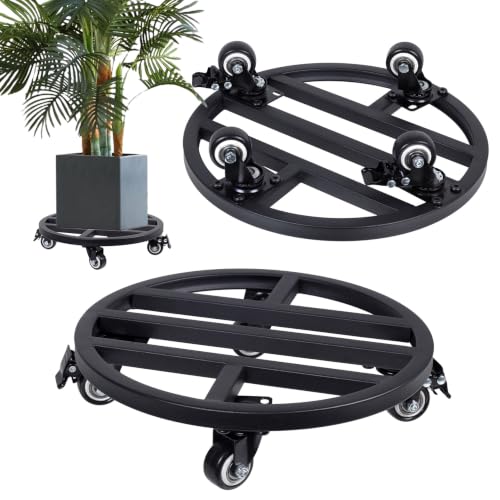 12 Inch Metal Rolling Plant Caddy with Wheels