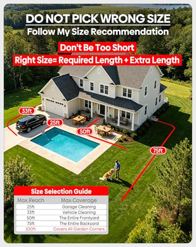 BlueGarden Metal Garden Hose 25 ft with 10 Function Nozzle,No Kinking,Flexible,Heavy Duty & Lightweight Water Pipe,Stainless Steel Outdoor Water Hose for Yard and Lawn,Non-Expandable 25 feet - size: 25ft