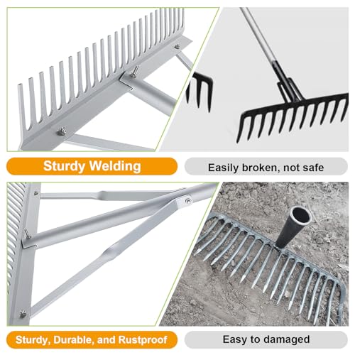 24 Inch Aluminum Landscape Rake - style: 24 Inch Landscape Rake