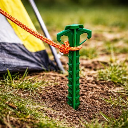 8 in Tent Stake, Landscape Stake, sod Staple for Camping, Straw Blanket, Weed Barrier, Landscape Fabric (10-Pack)