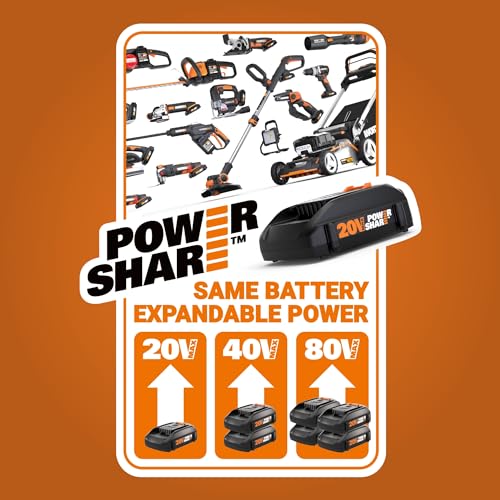 WORX Cordless Hedge Trimmer, 20V 22" Bush Trimmer, WG263 - style: 22" 20V Hedge Trimmer w/(1)4.0Ah Battery