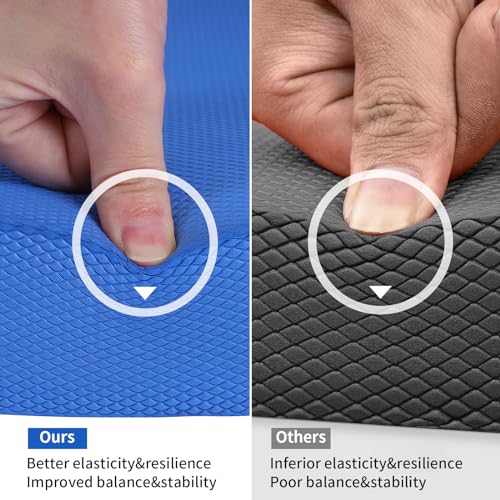 Balance Pad 15.8 * 13.2 * 2 inch,Large Balance Pad for Physical Therapy,Foam Balance Board for Rehabilitation Stability Workout Knee and Ankle Exercise Strength Training - color: Blue-L(15.8*13.2*2")