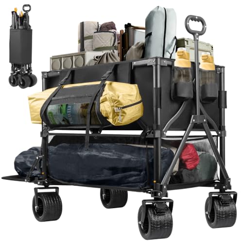 Double Decker Wagon 600lb Capacity & 400L Collapsible Sports Wagon