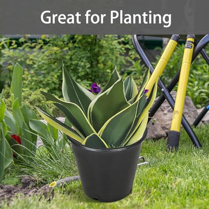 2 Gallon Plant Nursery Pot 10-Pack 2 Gallon Plastic Garden Planter Pots Flower Seedling Injection Molded Container Seed Starting Pot for Indoor Outdoor Plants Seedlings Vegetables Black - size: Standard 2 Gallon